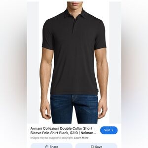 Armani Collezioni Black Polo Shirt